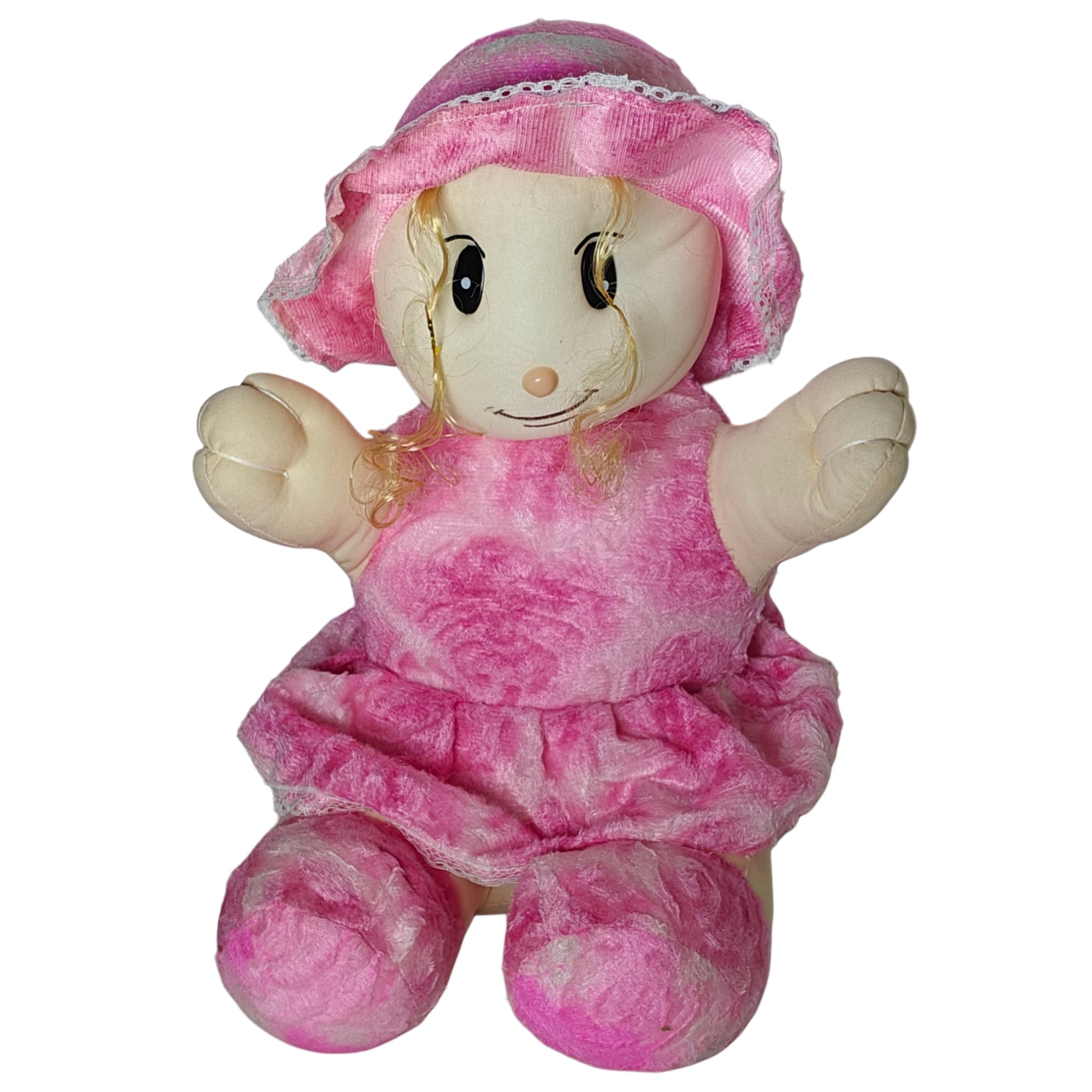 Pink DOLL TOYS FOR GIRL BABY SOFT TOYS Best Birthday gifts for Baby girl Sri Lohitaksha (Light pink) [ 38 CM ]