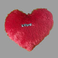 Valentine Special Huggable Love Heart Shape Soft Plush Stuffed Cushion Pillow Toy in Red Color [ 28 CM ]