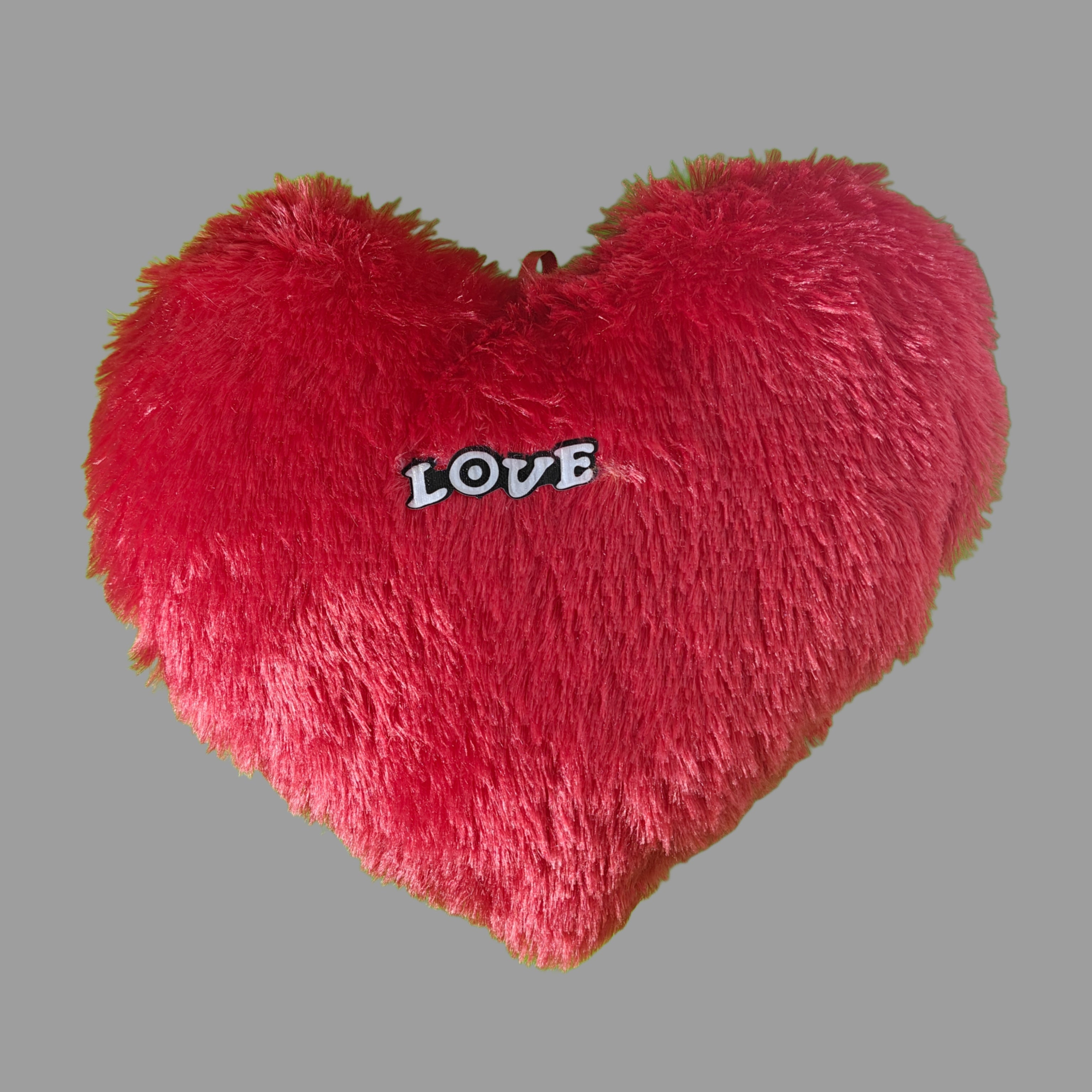 Valentine Special Huggable Love Heart Shape Soft Plush Stuffed Cushion Pillow Toy in Red Color [ 28 CM ]