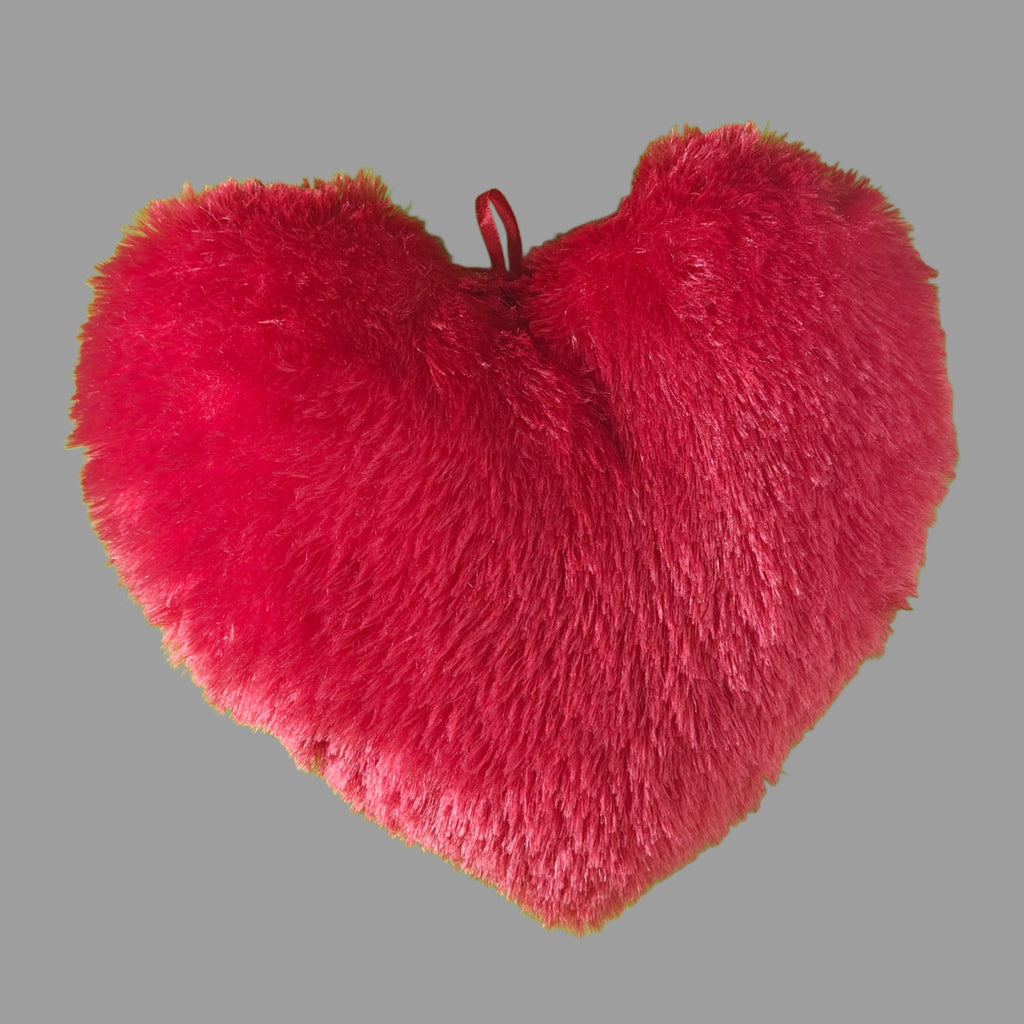 Valentine Special Huggable Love Heart Shape Soft Plush Stuffed Cushion Pillow Toy in Red Color [ 28 CM ]