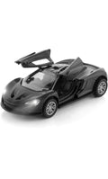 Premium Metal Die-Cast Sports Racer Car Realistic Sound Lights Doors Collectible RED or BLACK