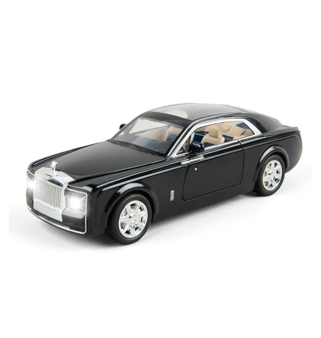 Metal Toy Cars of Sweptail, 1:24 Scale Rolls-Royce Model Diecast Cars with Door/Sound/Light/Pull Back, Collectible Car Toy Gift Boy And Girl In 5 Years