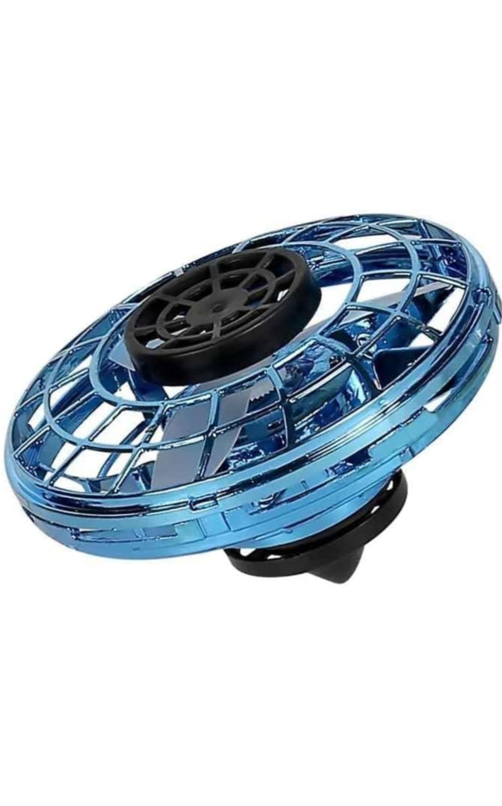 Hand-Controlled UFO Flying Spinner Toy – Rechargeable LED Hover Spinner for Kids & Adults, Cool Tricks & Outdoor Fun, for Ages 6+ (Blue