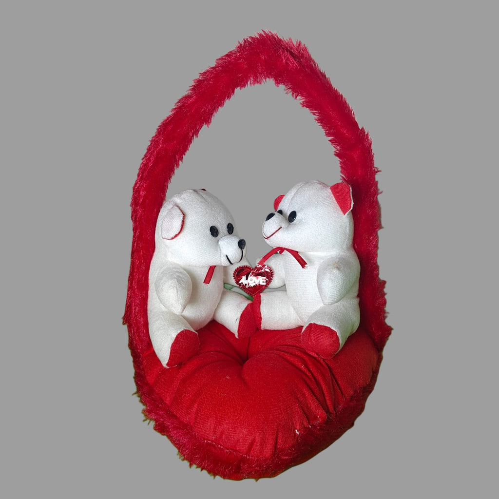 Sweetheart Teddy Bear Set with “Love You” “Heart” Heart Teddy Bear | Valentine Day's Gift [ 30 CM ]