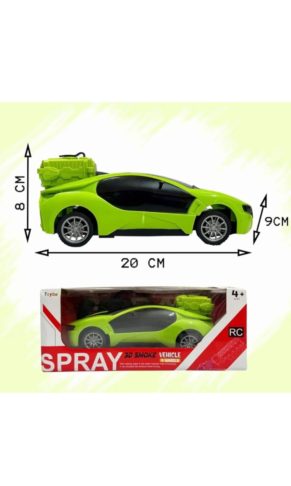 3D Famous RC Car – Remote Control Car with 3D Lightning Lights | High-Speed 2.4GHz Stunt Drift Car for Kids & Adults | LED Glow, Rechargeable (Blue) RED or BLUE