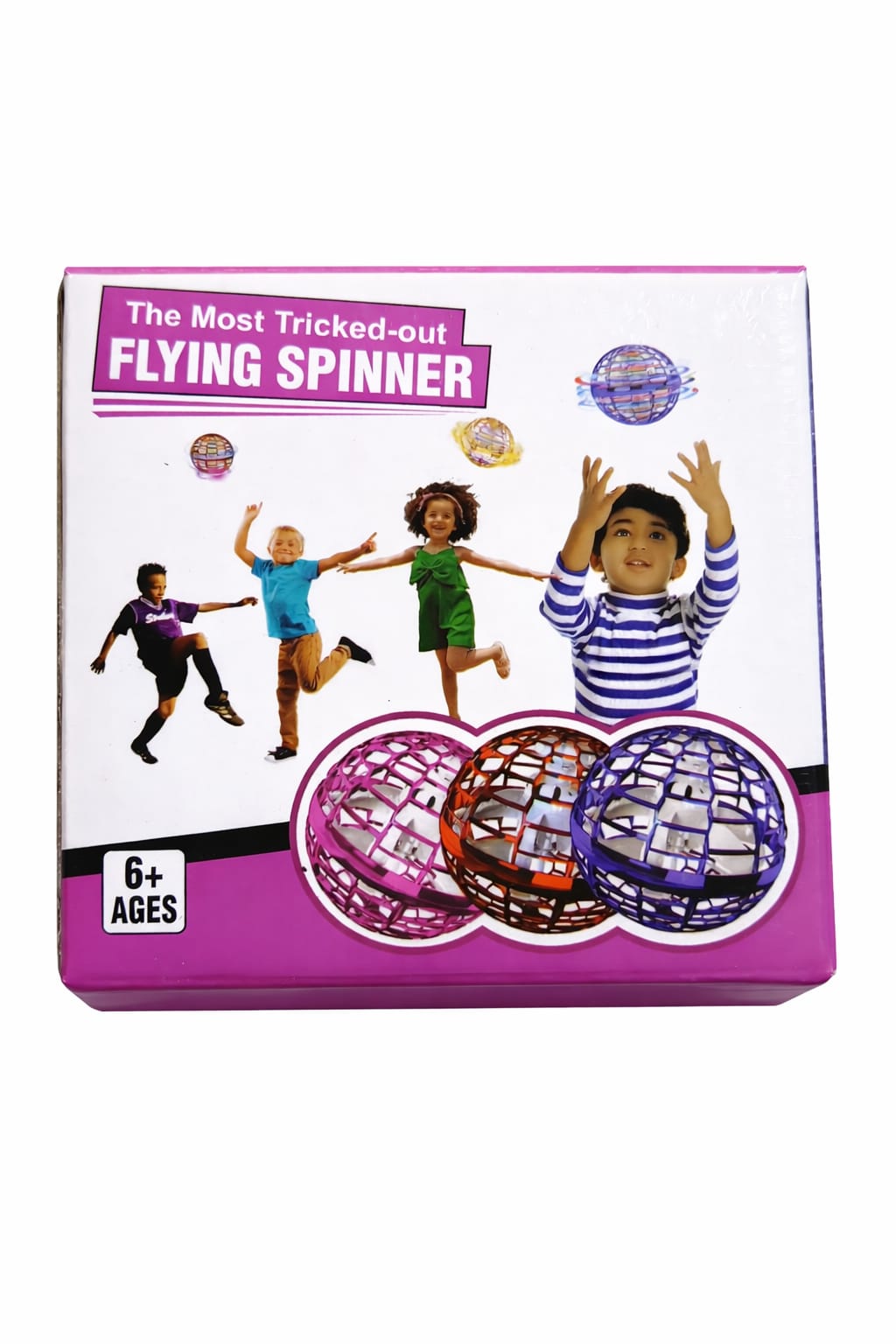 Flying Toys Flying Sensor Spinner Orb Ball Toy USB Rechargeable Built-in RBG Light 360° Rotating Magic Controller for Boys Girls Kids Indoor and Outdoor Games RED or  BLUE