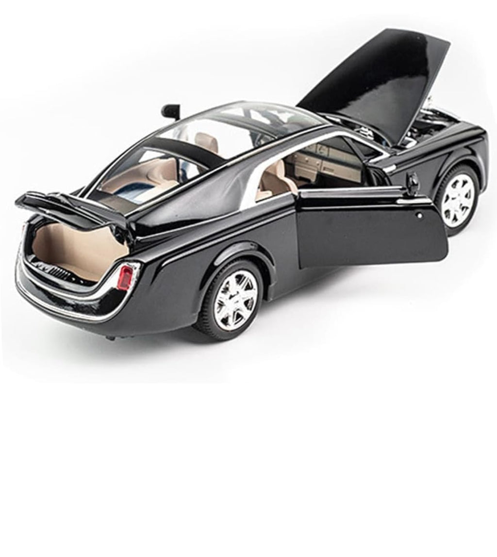 Metal Toy Cars of Sweptail, 1:24 Scale Rolls-Royce Model Diecast Cars with Door/Sound/Light/Pull Back, Collectible Car Toy Gift Boy And Girl In 5 Years