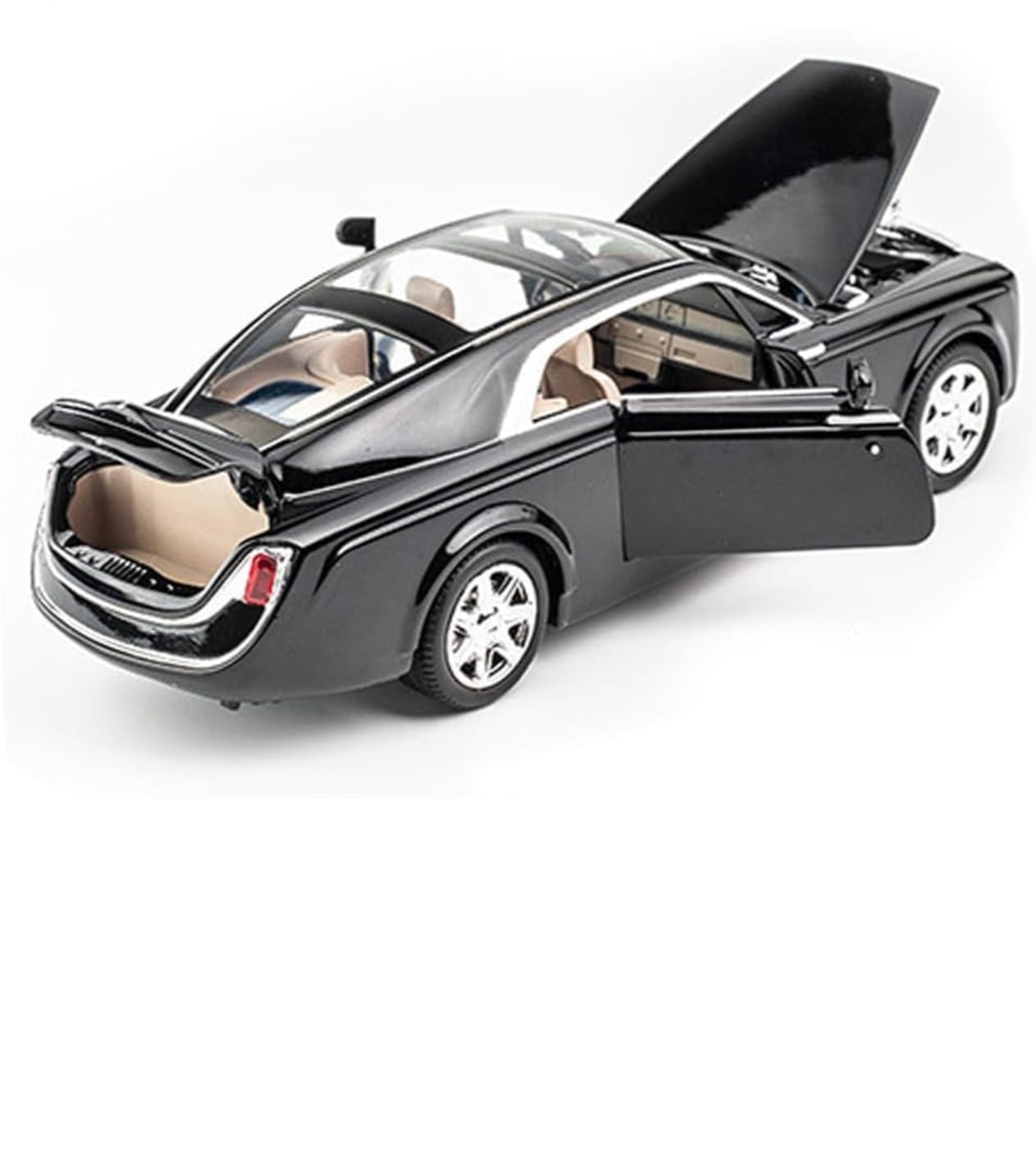 Metal Toy Cars of Sweptail, 1:24 Scale Rolls-Royce Model Diecast Cars with Door/Sound/Light/Pull Back, Collectible Car Toy Gift Boy And Girl In 5 Years