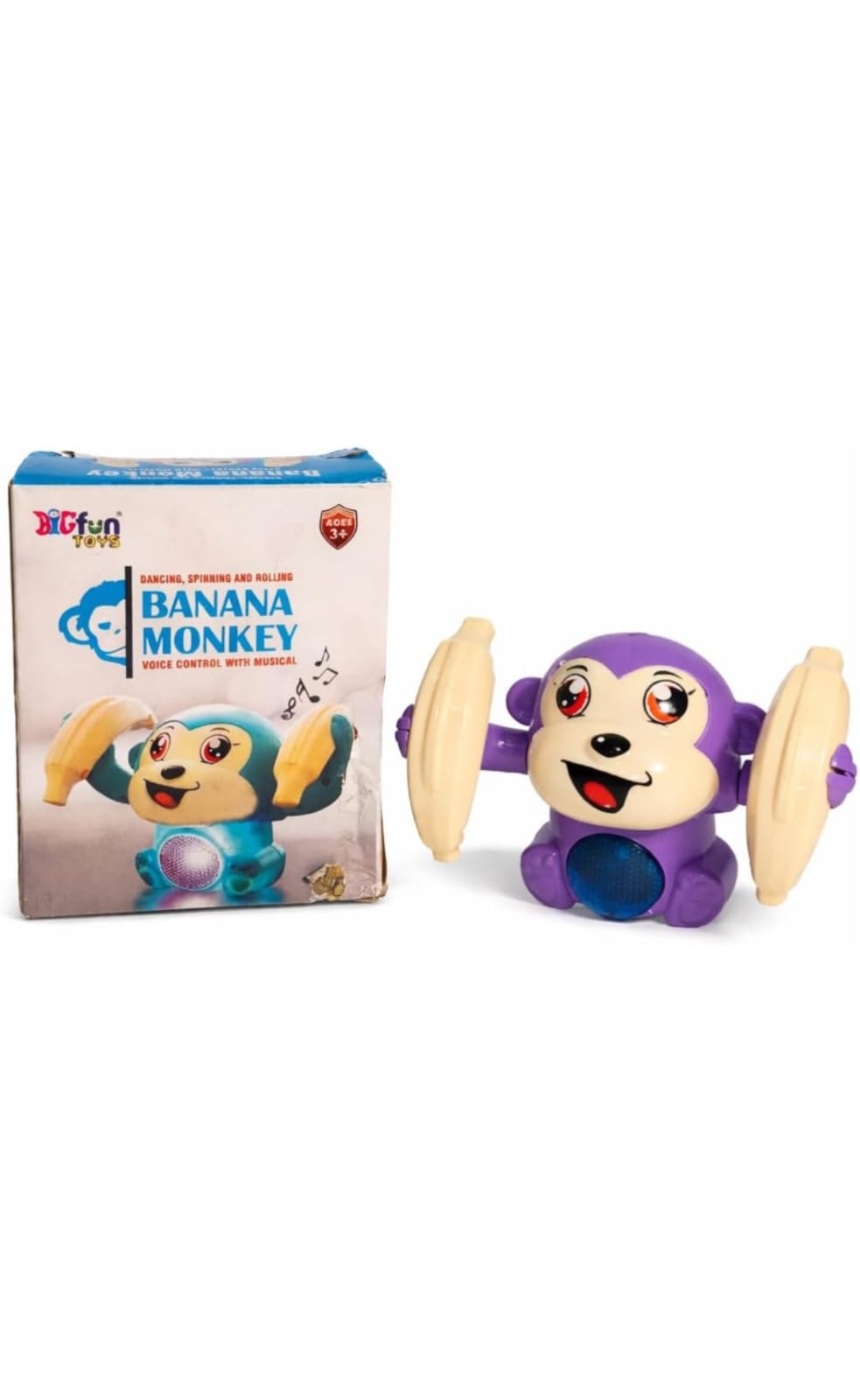 Monkey Toys with Voice Activate Induction Cartoon Tumbling Banana Monkey with Light anf Music Toys for Children Touch Sensor Electric - Mix Colors