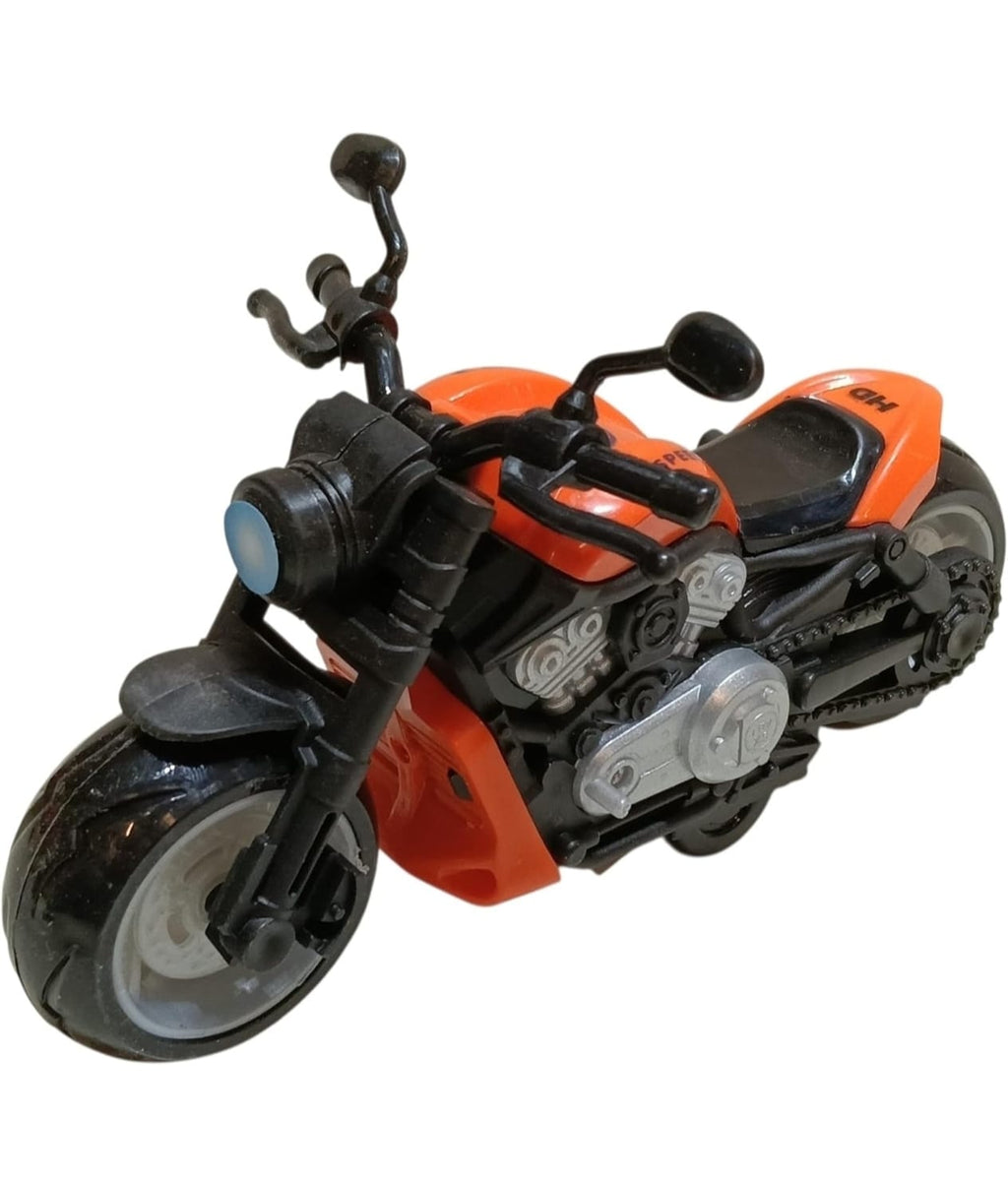 Kids Toy Bike | Friction Powered Toy Motorcycle for Kids | Mini Racing Bike Toy for Boys & Girls | Durable Plastic Motorbike Toy (Pack of 1) Random Color