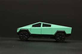 Tesla Cybertruck Toy Car with LED Lights – 1:24 Scale Die-Cast Model,  and Black Colour, Realistic Design, Pull Back Action, Sound & Light Features for Kids and Collectors